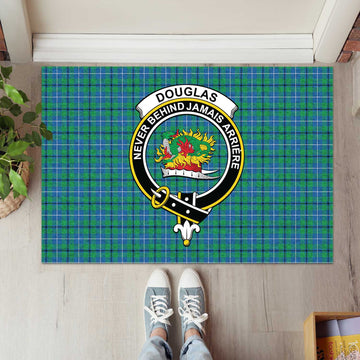 Douglas Ancient Tartan Door Mat with Family Crest