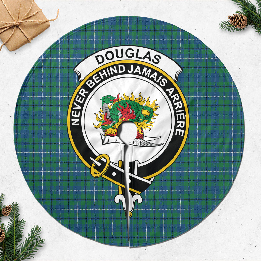 Douglas Ancient Tartan Christmas Tree Skirt with Family Crest - Tartanvibesclothing