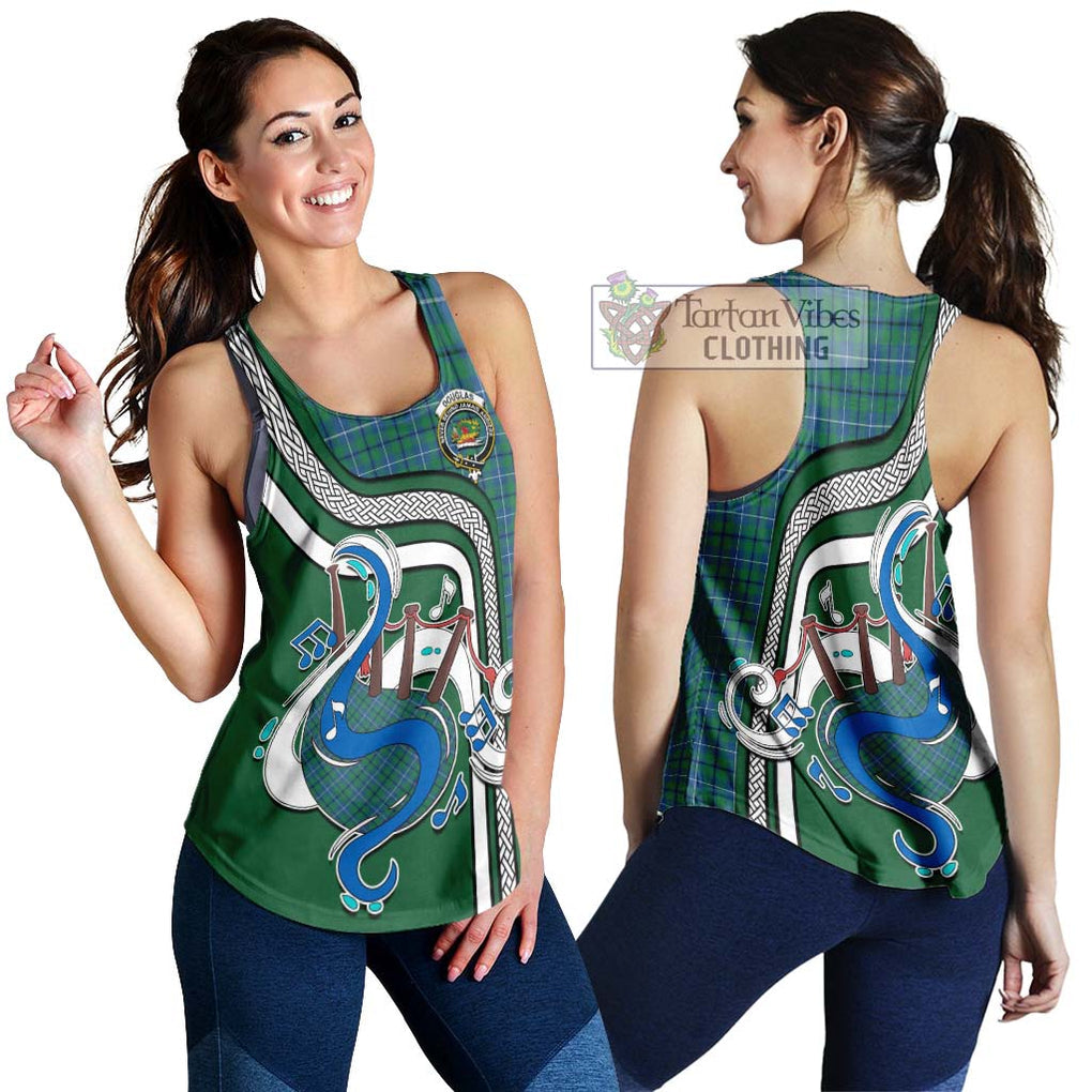 Douglas Ancient Tartan Women's Racerback Tanks with Epic Bagpipe Style 4XL - Tartanvibesclothing Shop