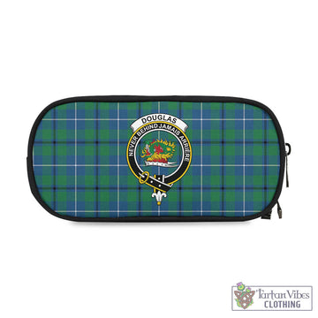 Douglas Ancient Tartan Pen and Pencil Case with Family Crest