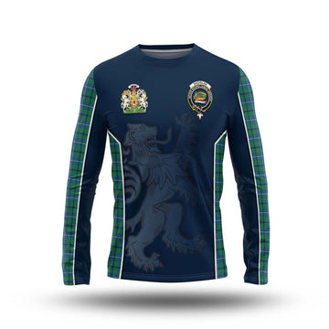 Douglas Ancient Tartan Long Sleeve T-Shirt with Family Crest and Lion Rampant Vibes Sport Style