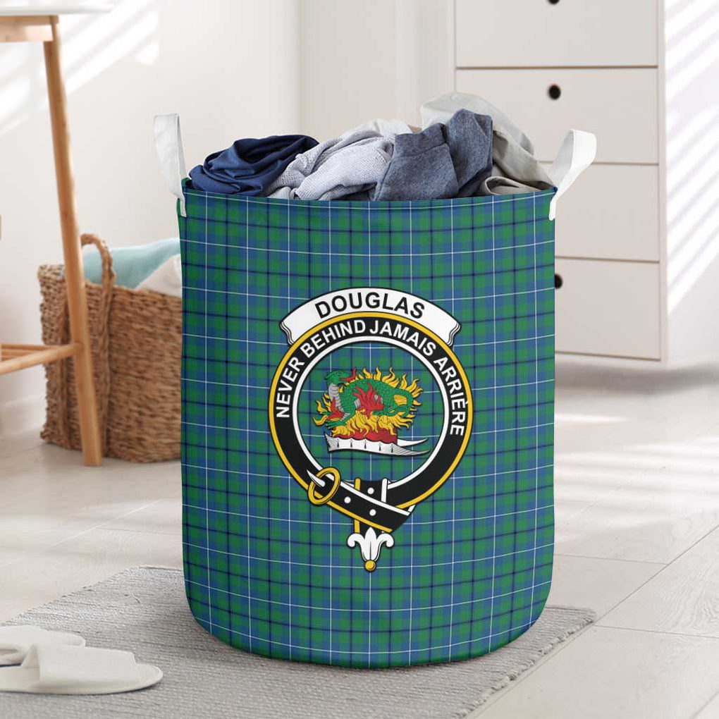 Douglas Ancient Tartan Laundry Basket with Family Crest One Size - Tartanvibesclothing Shop