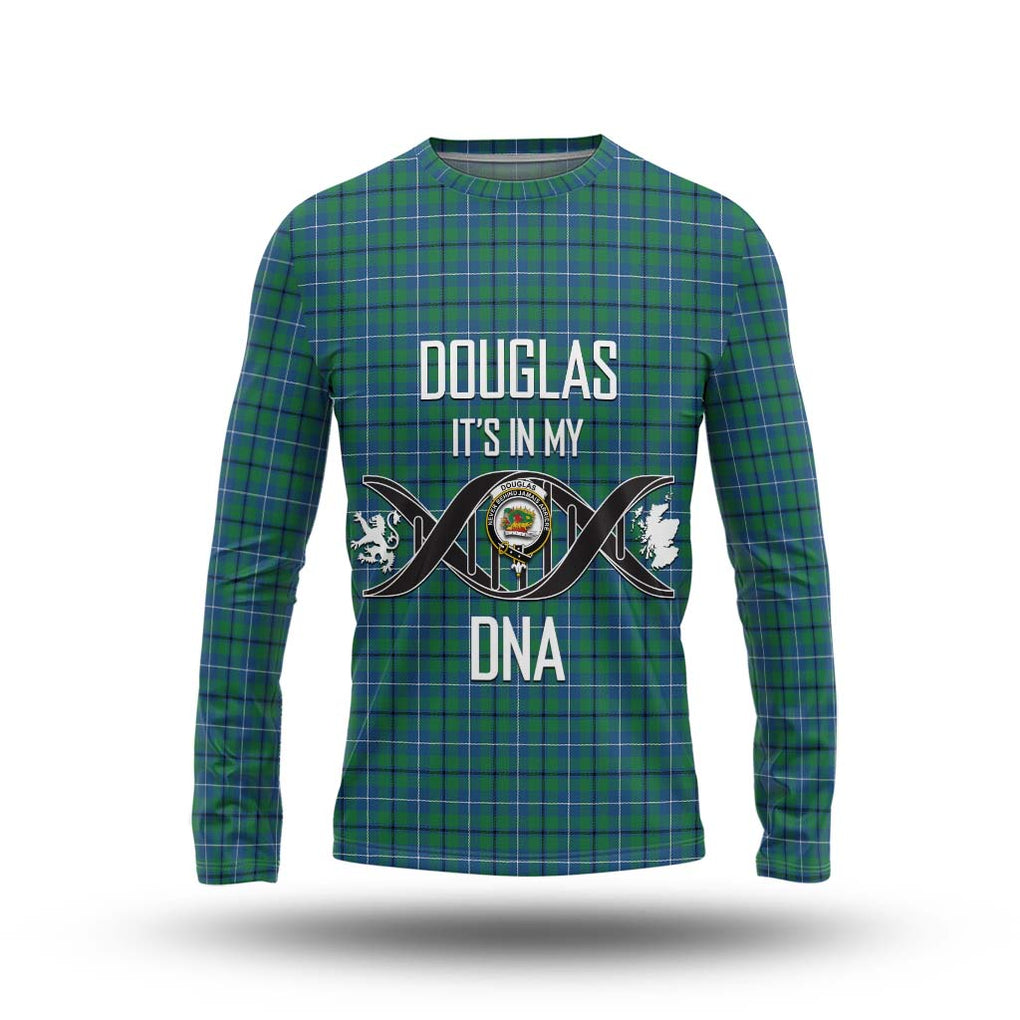 Douglas Ancient Tartan Long Sleeve T-Shirt with Family Crest DNA In Me Style Unisex - Tartanvibesclothing Shop