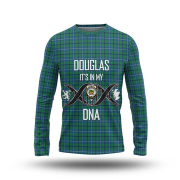 Douglas Ancient Tartan Long Sleeve T-Shirt with Family Crest DNA In Me Style