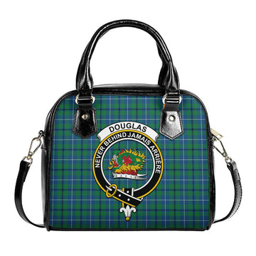 Douglas Ancient Tartan Shoulder Handbags with Family Crest