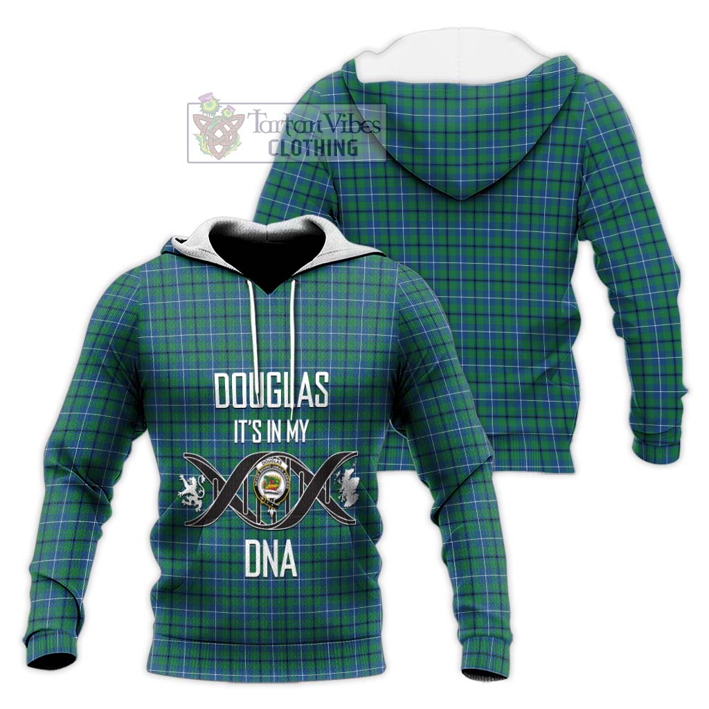 Tartan Vibes Clothing Douglas Ancient Tartan Knitted Hoodie with Family Crest DNA In Me Style