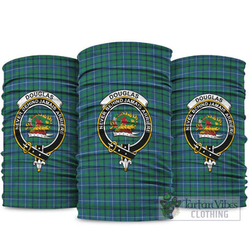 Douglas Ancient Tartan Neck Gaiters, Tartan Bandanas, Tartan Head Band with Family Crest