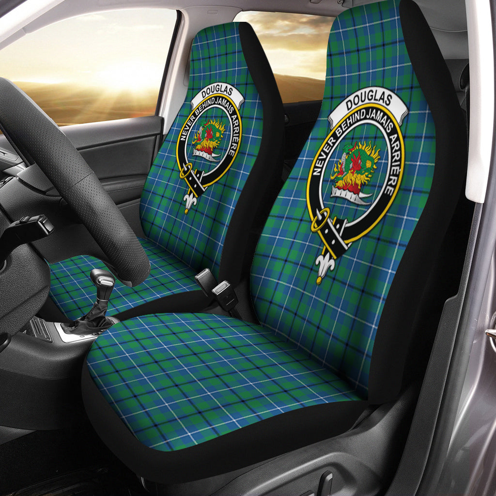 Douglas Ancient Tartan Car Seat Cover with Family Crest One Size - Tartanvibesclothing