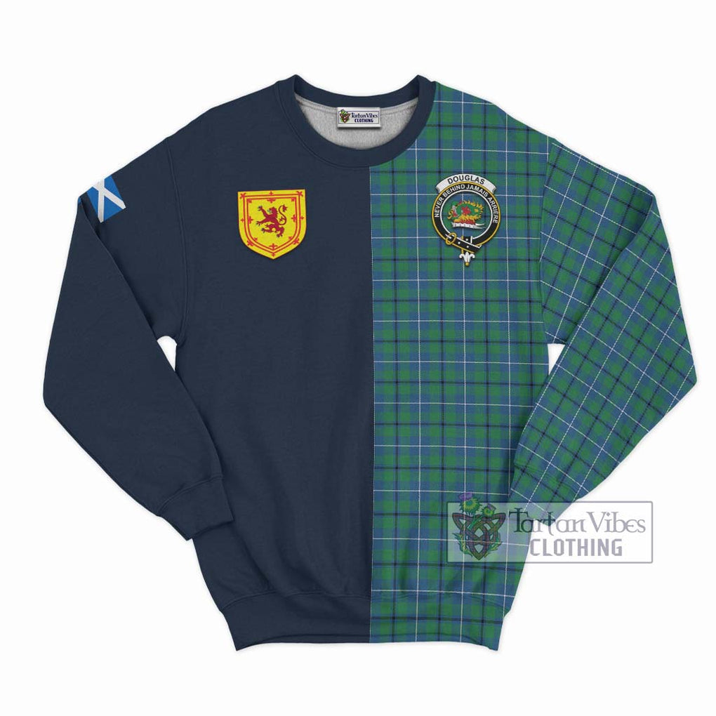 Tartan Vibes Clothing Douglas Ancient Tartan Sweatshirt with Scottish Lion Royal Arm Half Style