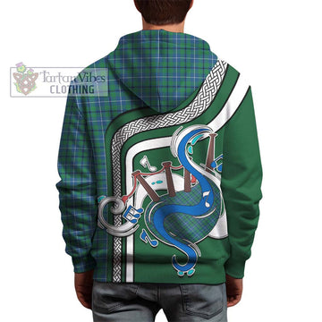 Douglas Ancient Tartan Hoodie with Epic Bagpipe Style