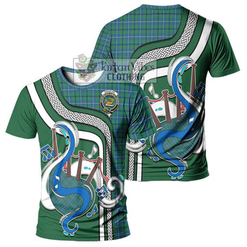 Douglas Ancient Tartan T-Shirt with Epic Bagpipe Style