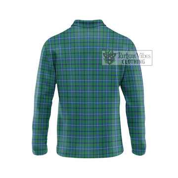 Douglas Ancient Tartan Long Sleeve Polo Shirt with Family Crest DNA In Me Style