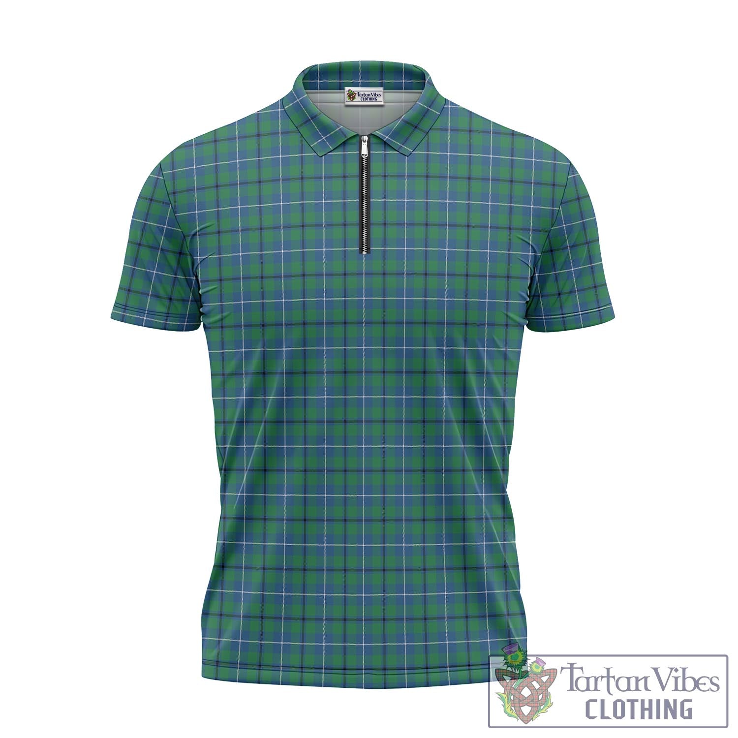 Tartan Vibes Clothing Douglas Ancient Tartan Zipper Polo Shirt