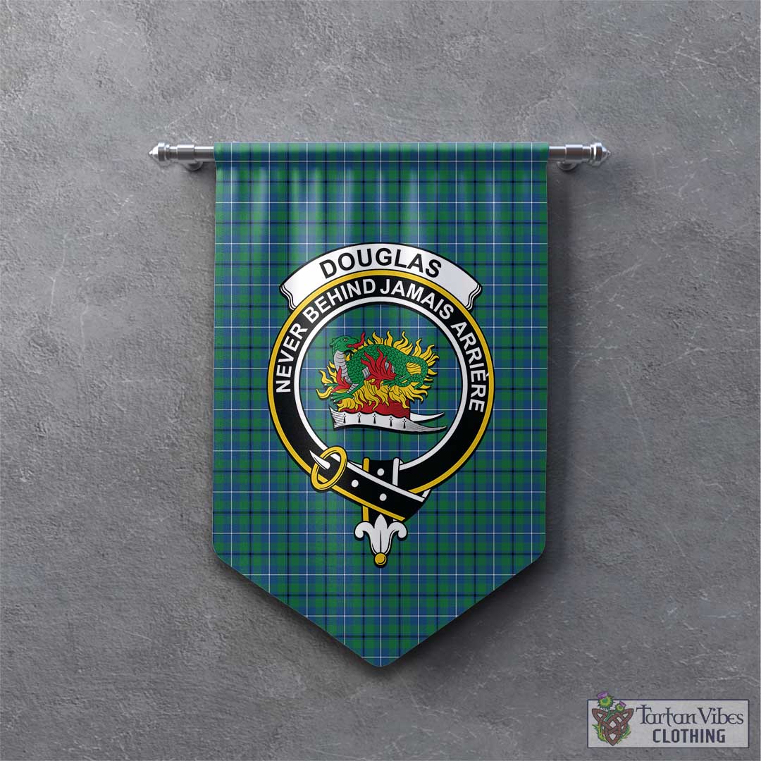 Tartan Vibes Clothing Douglas Ancient Tartan Gonfalon, Tartan Banner with Family Crest