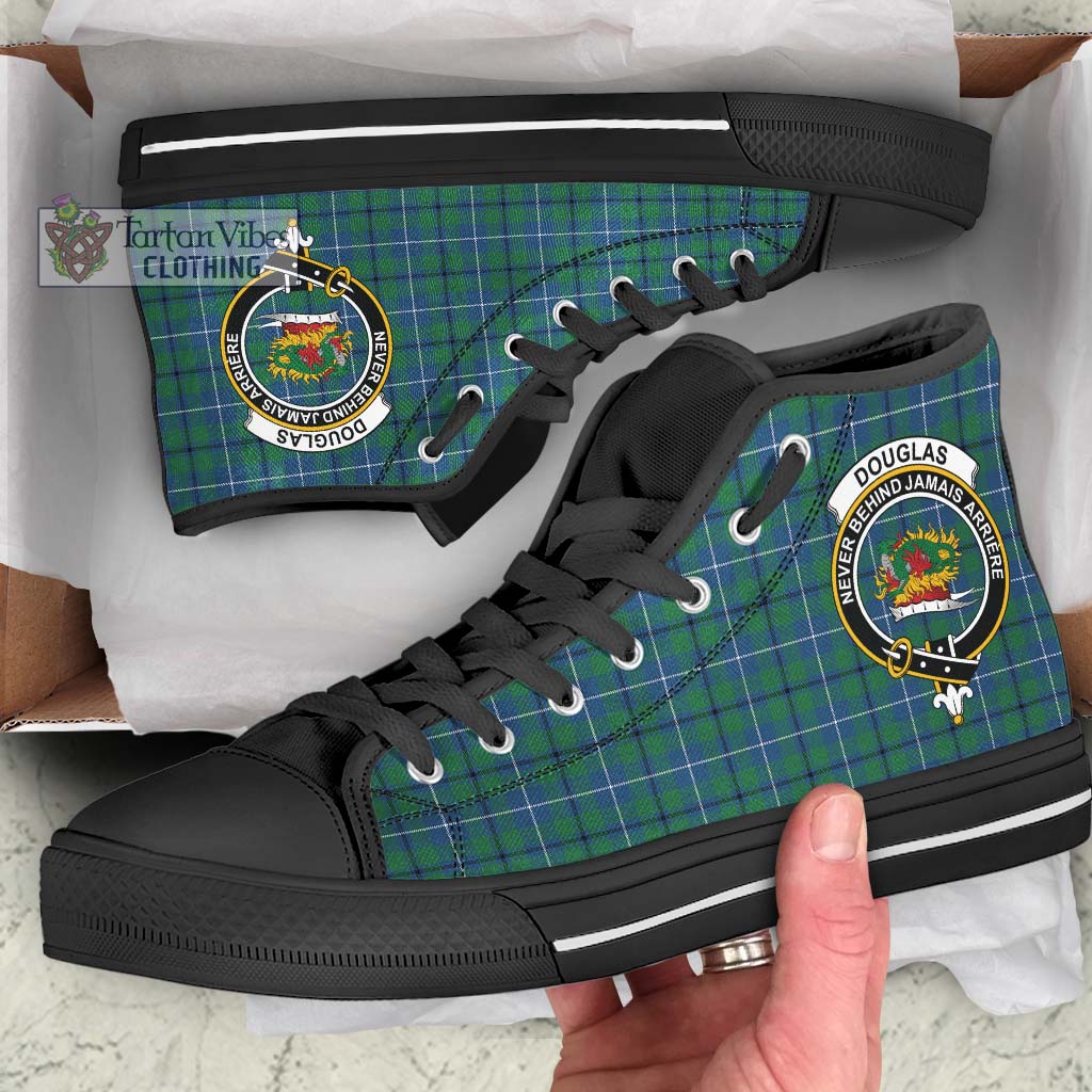 Tartan Vibes Clothing Douglas Ancient Tartan High Top Shoes with Family Crest