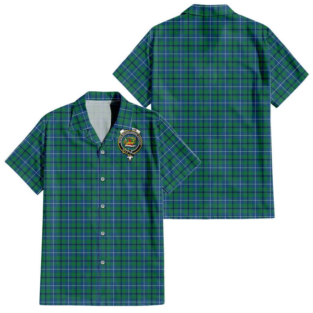 douglas-ancient-tartan-short-sleeve-button-down-shirt-with-family-crest