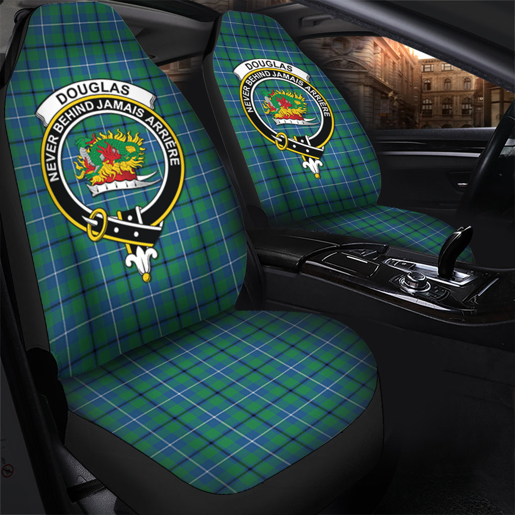 Douglas Ancient Tartan Car Seat Cover with Family Crest - Tartanvibesclothing