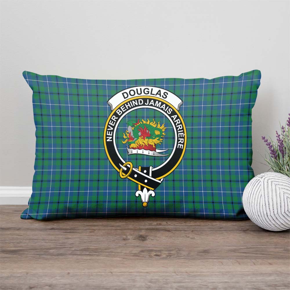 Douglas Ancient Tartan Pillow Cover with Family Crest Rectangle Pillow Cover - Tartanvibesclothing