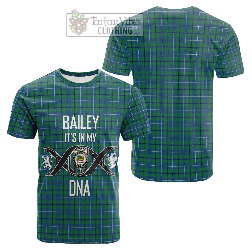 Tartan Vibes Clothing Douglas Ancient Tartan Cotton T-shirt with Family Crest DNA In Me Style