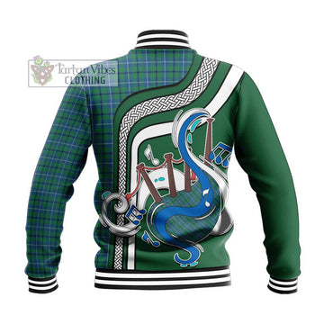 Douglas Ancient Tartan Baseball Jacket with Epic Bagpipe Style