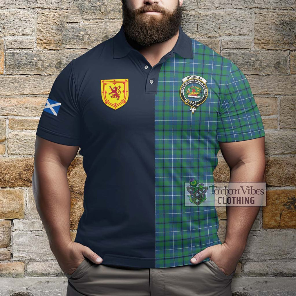 Tartan Vibes Clothing Douglas Ancient Tartan Polo Shirt with Scottish Lion Royal Arm Half Style