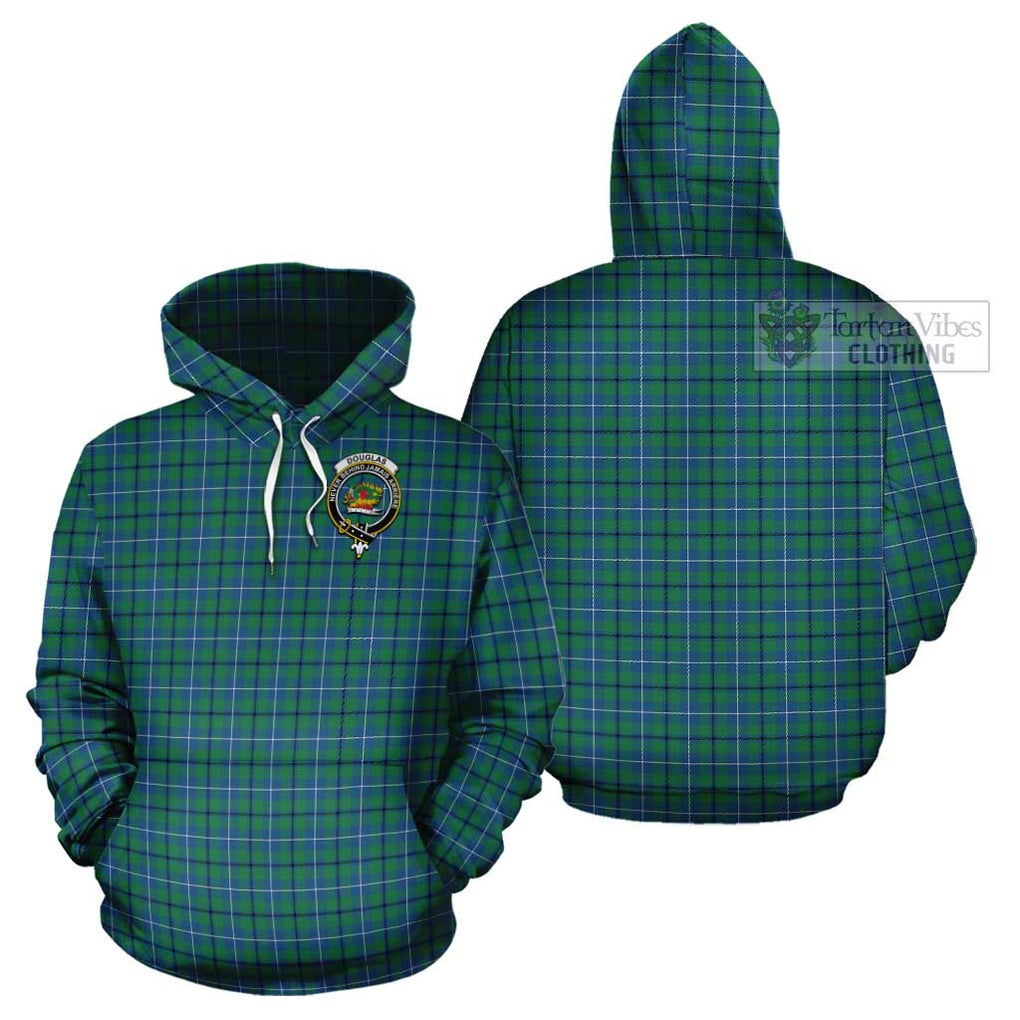 Douglas Ancient Tartan Cotton Hoodie with Family Crest Pullover Hoodie - Tartan Vibes Clothing