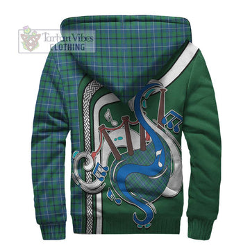 Douglas Ancient Tartan Sherpa Hoodie with Epic Bagpipe Style