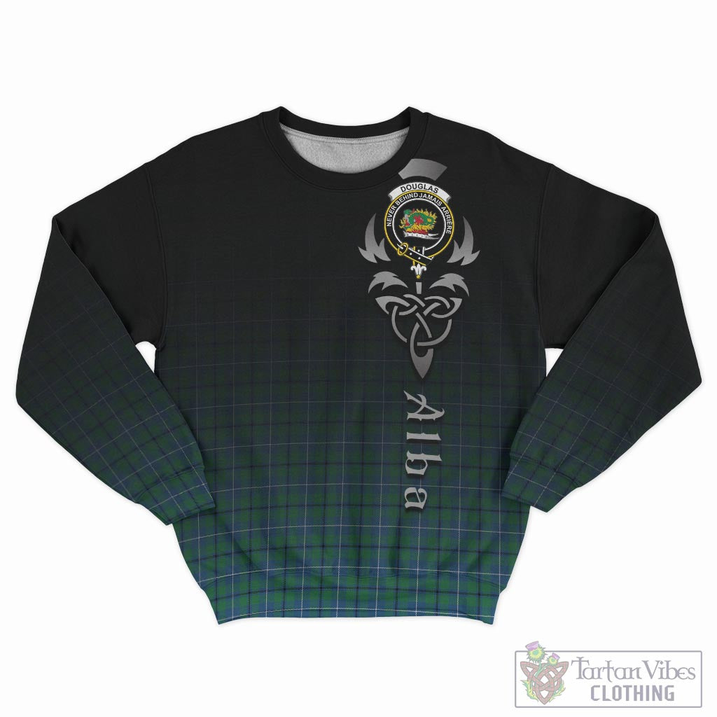 Tartan Vibes Clothing Douglas Ancient Tartan Sweatshirt Featuring Alba Gu Brath Family Crest Celtic Inspired