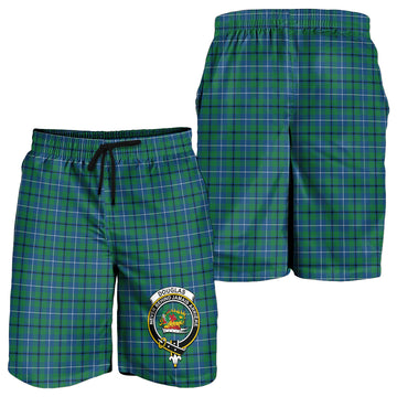 Douglas Ancient Tartan Mens Shorts with Family Crest