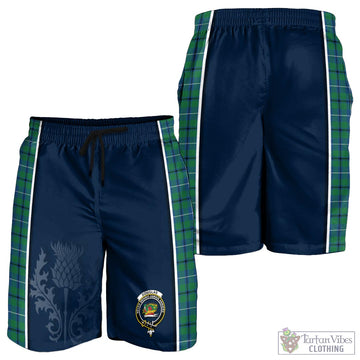 Douglas Ancient Tartan Men's Shorts with Family Crest and Scottish Thistle Vibes Sport Style