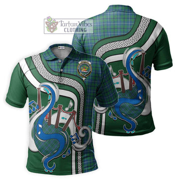 Douglas Ancient Tartan Polo Shirt with Epic Bagpipe Style