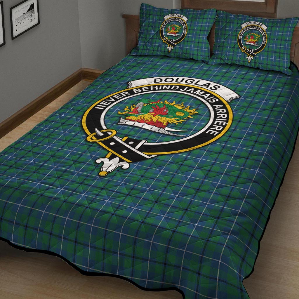 Douglas Ancient Tartan Quilt Bed Set with Family Crest - Tartan Vibes Clothing