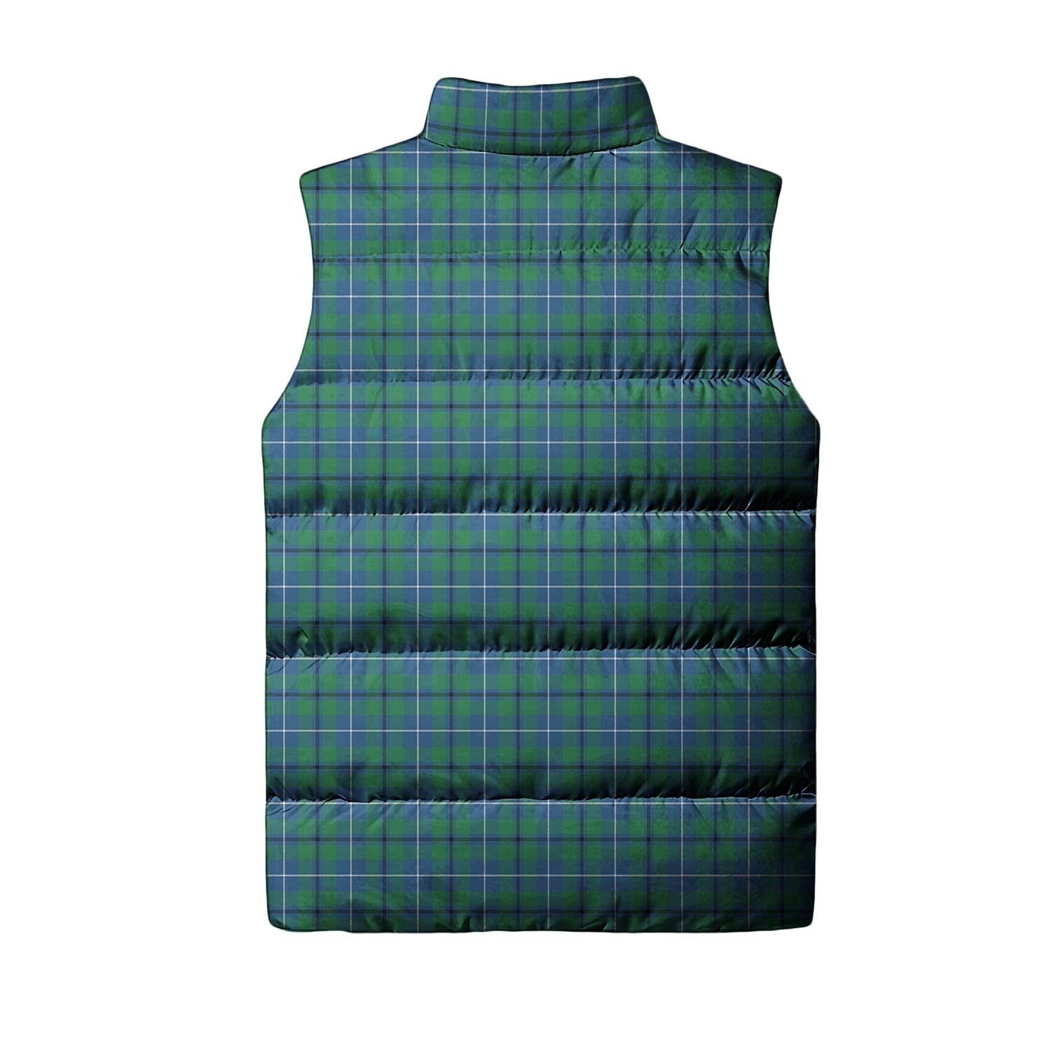 Douglas Ancient Tartan Sleeveless Puffer Jacket with Family Crest - Tartanvibesclothing