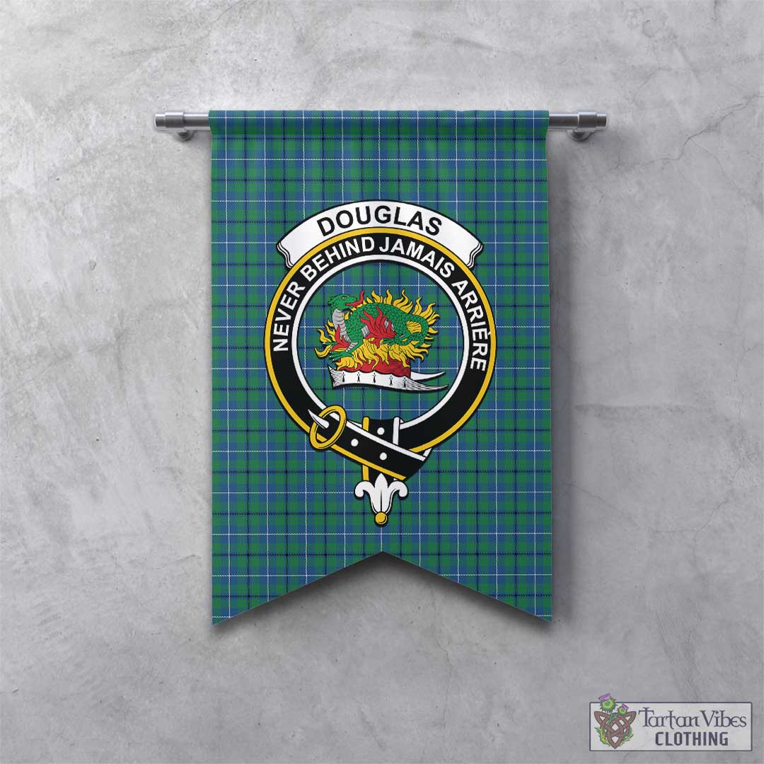 Tartan Vibes Clothing Douglas Ancient Tartan Gonfalon, Tartan Banner with Family Crest