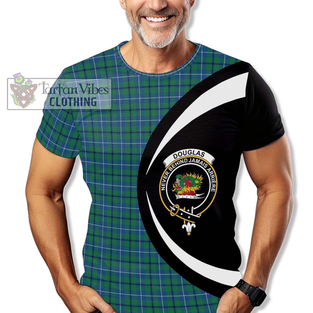 Tartan Vibes Clothing Douglas Ancient Tartan T-Shirt with Family Crest Circle Style