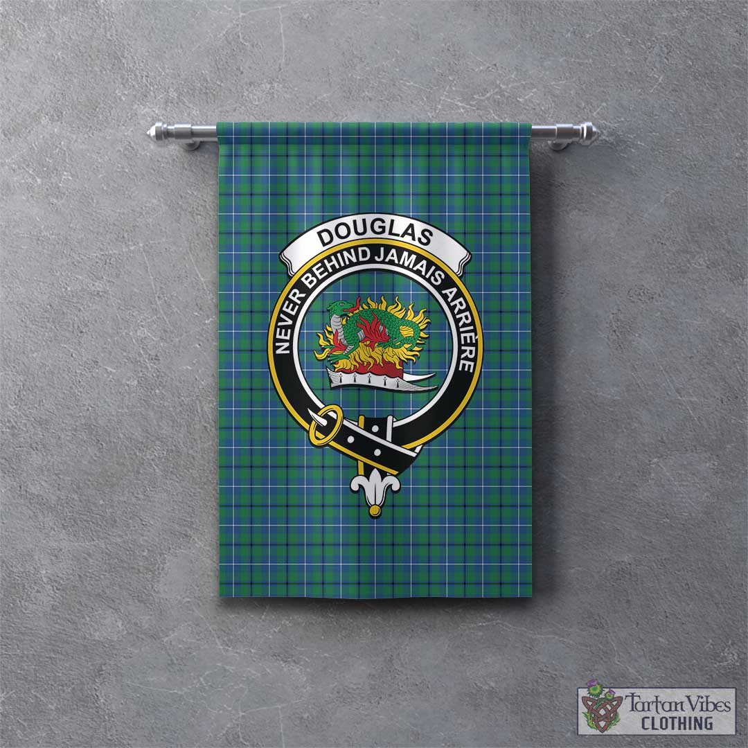 Tartan Vibes Clothing Douglas Ancient Tartan Gonfalon, Tartan Banner with Family Crest