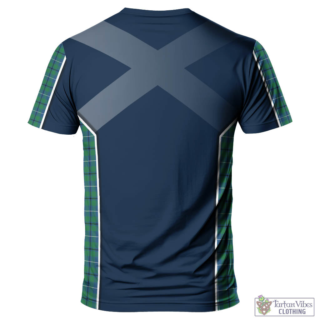 Tartan Vibes Clothing Douglas Ancient Tartan T-Shirt with Family Crest and Lion Rampant Vibes Sport Style