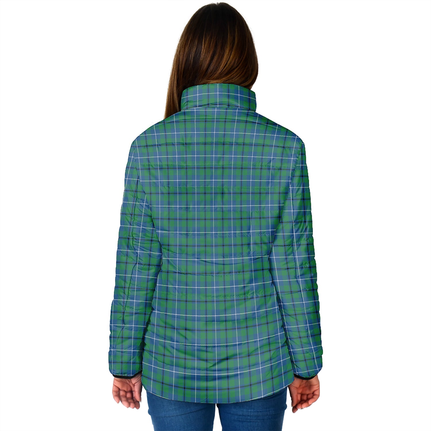 Douglas Ancient Tartan Padded Jacket with Family Crest - Tartan Vibes Clothing