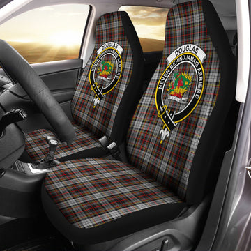 Douglas Ancient Dress Tartan Car Seat Cover with Family Crest