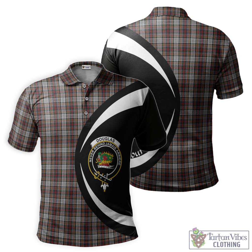 Douglas Ancient Dress Tartan Men's Polo Shirt with Family Crest Circle Style Kid - Tartan Vibes Clothing