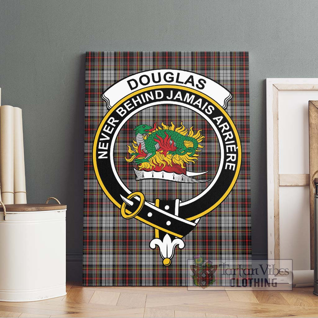 Douglas Ancient Dress Tartan Canvas Print Wall Art with Family Crest Without Frame - Tartan Vibes Clothing