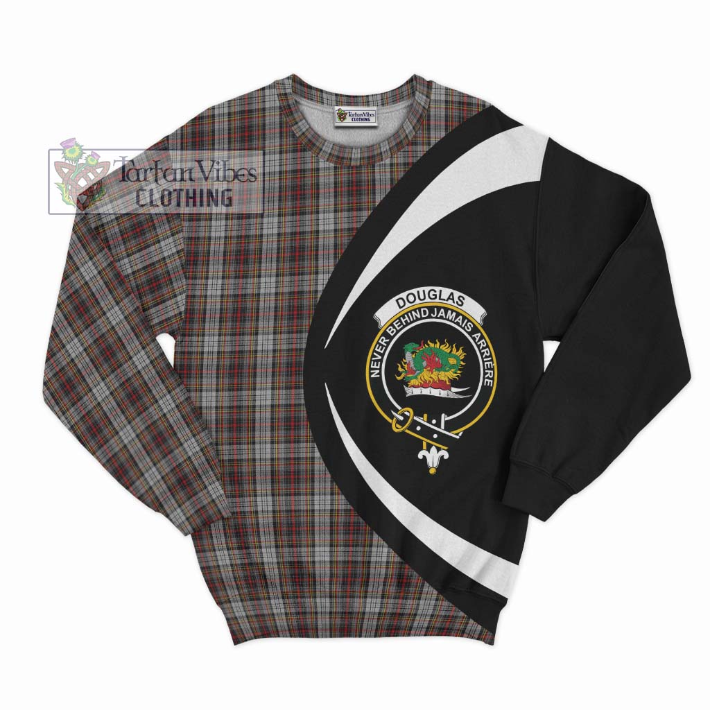 Douglas Ancient Dress Tartan Sweatshirt with Family Crest Circle Style Unisex - Tartan Vibes Clothing