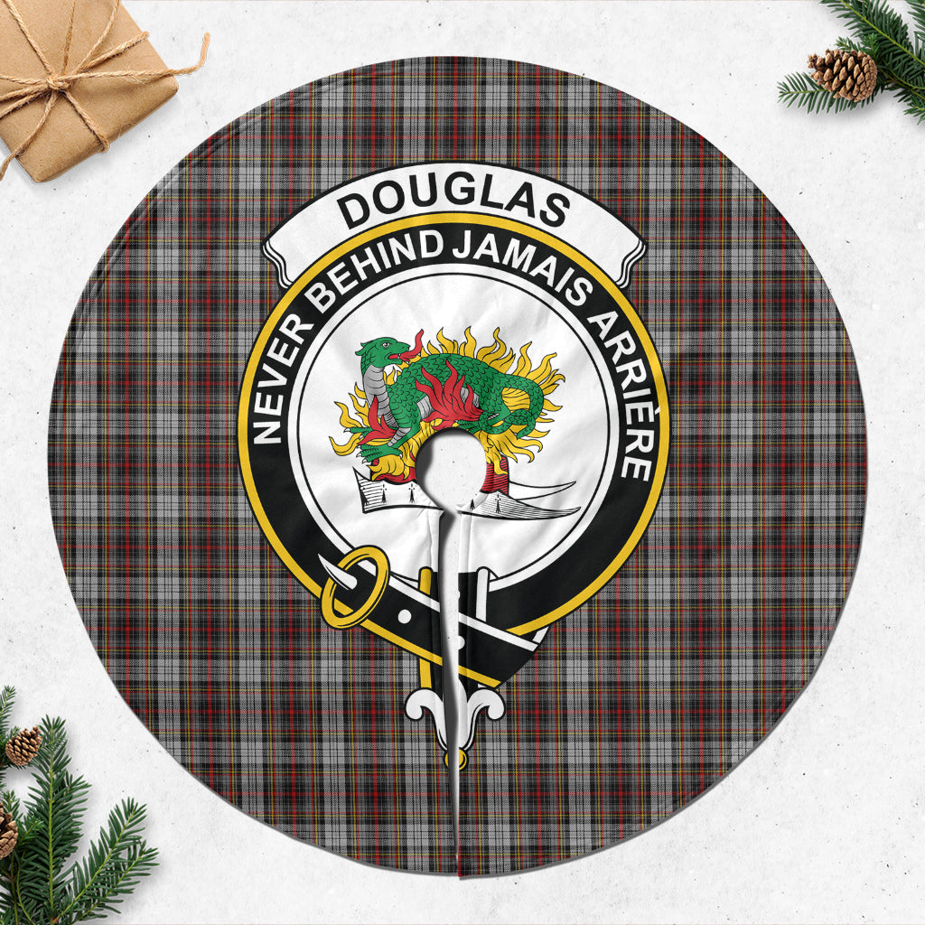 Douglas Ancient Dress Tartan Christmas Tree Skirt with Family Crest - Tartanvibesclothing