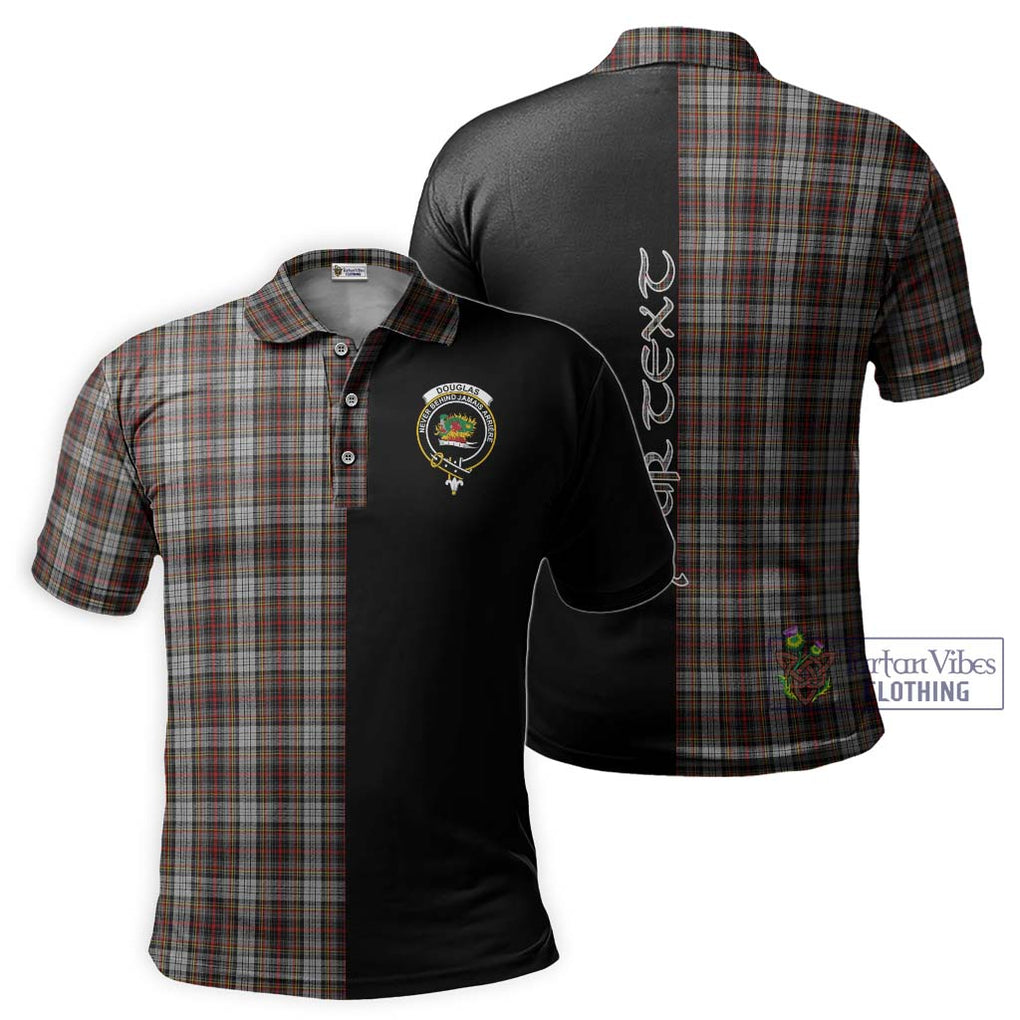 Douglas Ancient Dress Tartan Polo Shirt with Family Crest and Half Of Me Style Kid - Tartanvibesclothing Shop