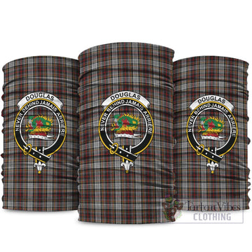 Douglas Ancient Dress Tartan Neck Gaiters, Tartan Bandanas, Tartan Head Band with Family Crest