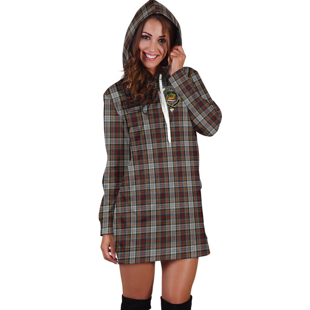 Douglas Ancient Dress Tartan Hoodie Dress with Family Crest - Tartan Vibes Clothing