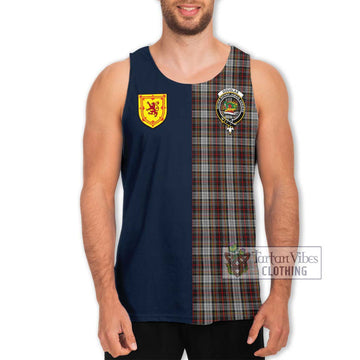 Douglas Ancient Dress Tartan Men's Tank Top Alba with Scottish Lion Royal Arm Half Style