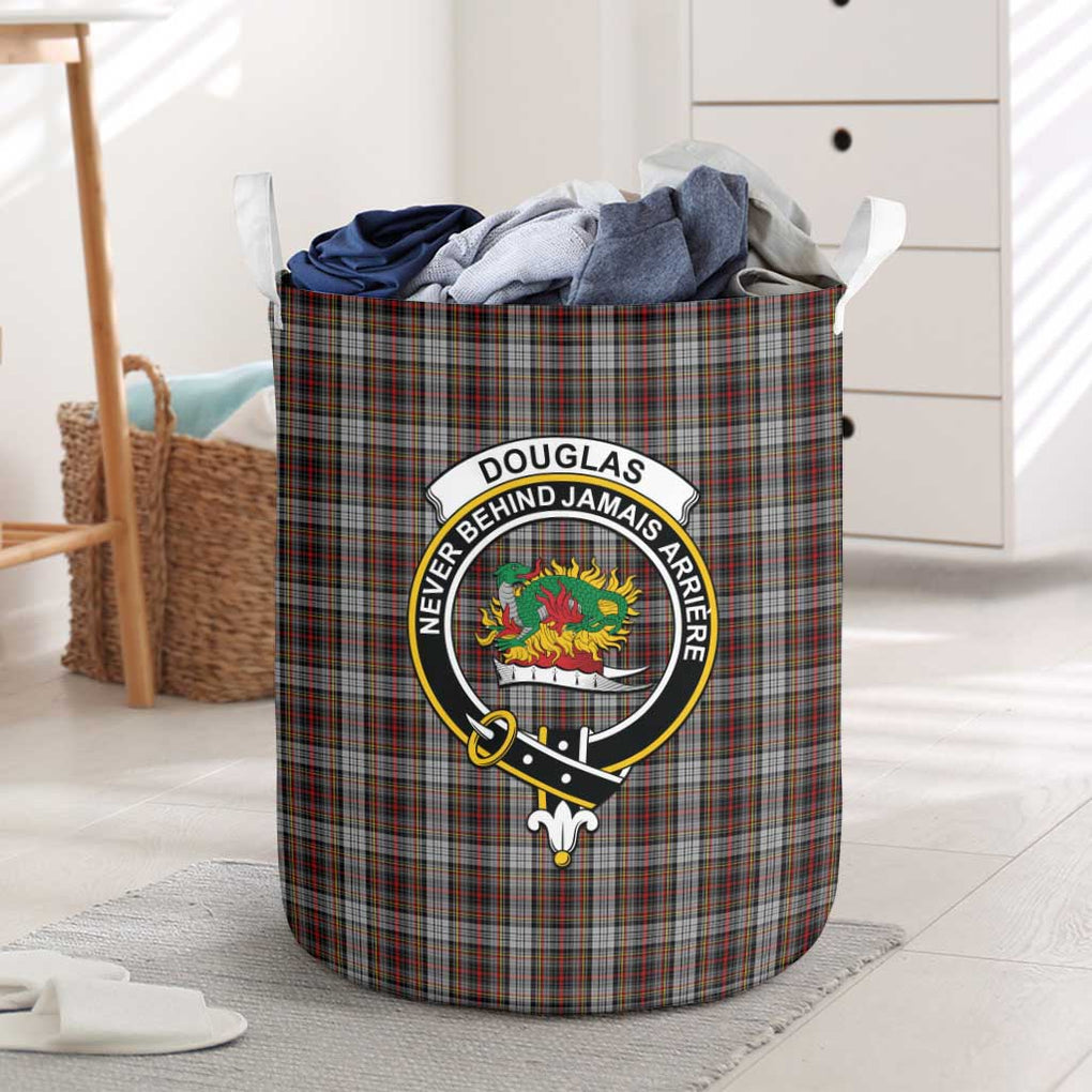 Douglas Ancient Dress Tartan Laundry Basket with Family Crest One Size - Tartanvibesclothing Shop