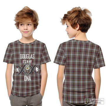 Douglas Ancient Dress Tartan Kid T-Shirt with Family Crest DNA In Me Style