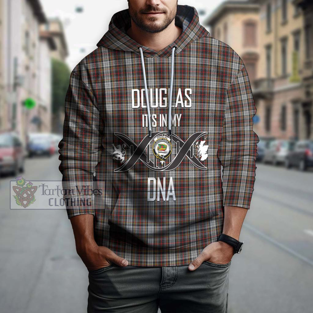 Douglas Ancient Dress Tartan Hoodie with Family Crest DNA In Me Style Pullover Hoodie - Tartanvibesclothing Shop